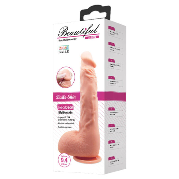 BAILE - DILDO REALISTA JASON NATURAL 24 CM - Image 4