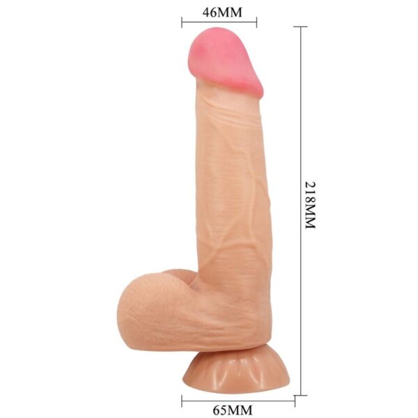 PRETTY LOVE - SÉRIE SLIDING SKIN DILDO REALÍSTICO COM VENTOSA DESLIZANTE PELE CONTROLO REMOTO CARNE 21,8 CM - Image 4