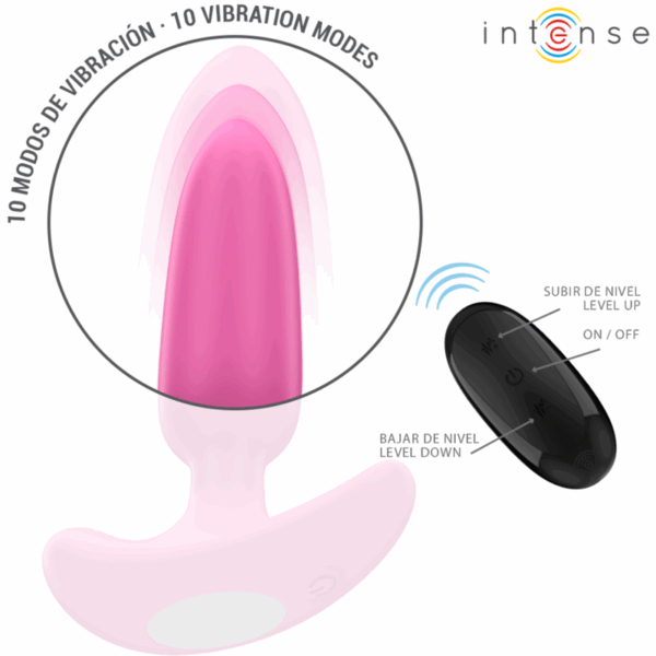 INTENSE - ROSS ANAL PLUG 10 VIBRAÇÕES ROSA CONTROLE REMOTO - Image 4