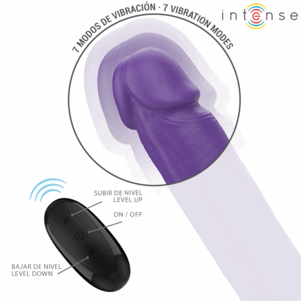 INTENSE - GUNTER DILDO VIBRADOR DUPLO 40 CM ROXO CONTROLE REMOTO - Image 2
